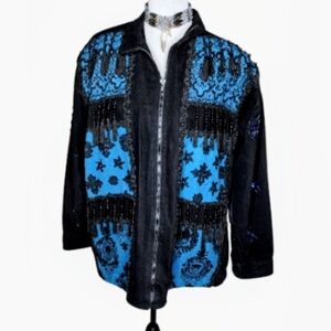 Vintage Modi Jacket With Beautiful Bead Work/Beaded Tassels And Intricate Deails